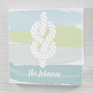 Seaside Swatch Knot Personalized 12x12 Canvas Print