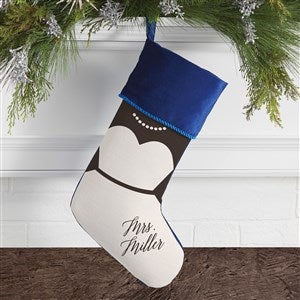 Bride & Groom Personalized Blue Christmas Stockings