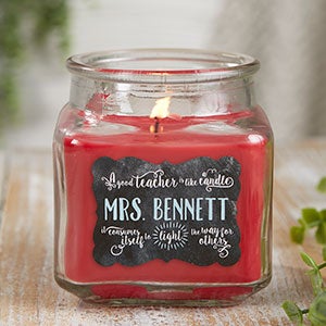 Teachers Light The Way 10 oz Cinnamon Spice Scented Candle