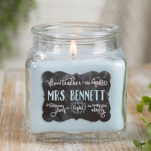 Teachers Light The Way 10 oz Crystal Waters Scented Candle