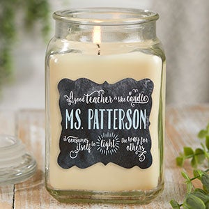 Teachers Light The Way 18 oz Vanilla Scented Candle