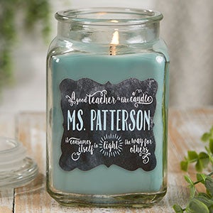 Teachers Light The Way 10 oz Eucalyptus Scented Candle