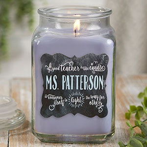 Teachers Light The Way 18 oz Lilac Scented Candle