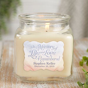 In Memory 10 oz Vanilla Scented Memorial Candle