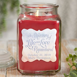 In Memory 18 oz Cinnamon Spice Scented Memorial Candle