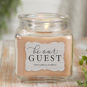 Be Our Guest Personalized 10 oz Walnut Coffee Cake Candle Jar