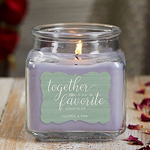 Together Is... Personalized 10 oz Lilac Scented Candle Jar