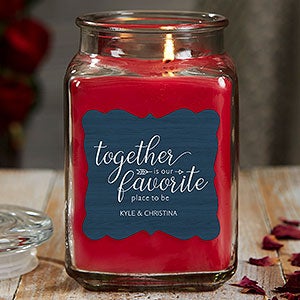 Together Is... Personalized 18 oz Cinnamon Spice Candle Jar