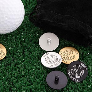 Monogram Personalized Golf Ball Markers