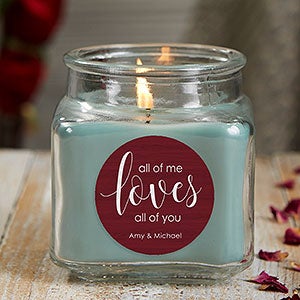 All of Me Loves All of You 10 oz Eucalyptus Scented Candle Jar