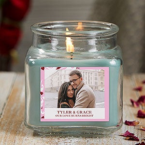 Sweethearts 10 oz Eucalyptus Scented Photo Candle Jar