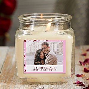 Sweethearts 10 oz Vanilla Bean Scented Photo Candle Jar