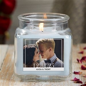 Wedding Photo 10 oz Crystal Waters Scented Candle Jar