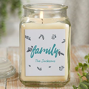 Cozy Home 18 oz Vanilla Bean Scented Rustic Candle Jar