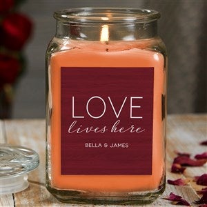 Love Lives Here 18 oz Walnut Coffee Cake Scented Candle Jar