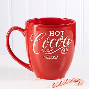 Hot Cocoa Personalized Vintage Bistro Mug