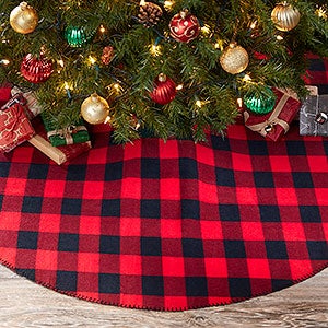 Buffalo Check Plaid Christmas Tree Skirt Buffalo Check Plaid Christmas Tree Skirt