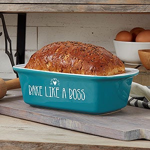 Made With Love Personalized Teal Loaf Pan