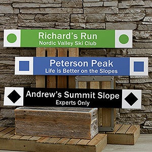 personalized ski trail sign wooden inch mdf christmas wood decor personalizationmall