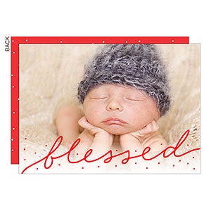 Blessed Photo Premium Holiday Card - Set of 5