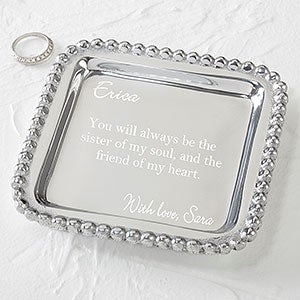 Mariposa Personalized Silver Jewelry Tray