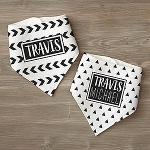 Black & White Personalized Bandana Bibs