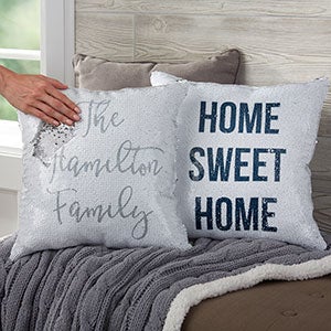 Personalized Reversible Sequin Throw Pillow
