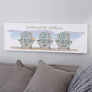 The Adirondack Life Personalized Canvas Print - 8x24