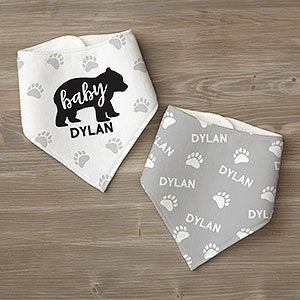 Baby Bear Personalized Bandana Bibs