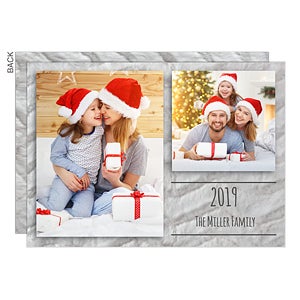 Neutral 2 Photo Premium Holiday Card - Set of 15