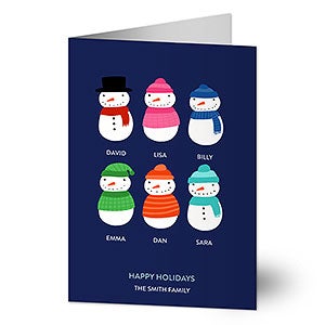 Personalized Snowman Cards