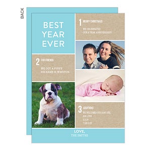 Best Year Ever Premium Holiday Card - Set of 15