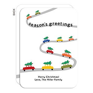 Season Greetings Cars Premium Holiday Card - Set of 15