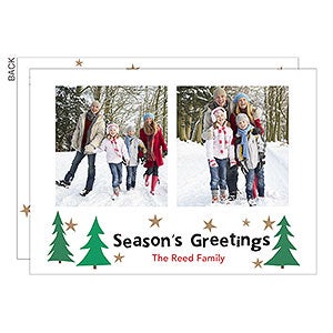 Sparkle Premium 2 Photo Premium Holiday Card - Set of 15
