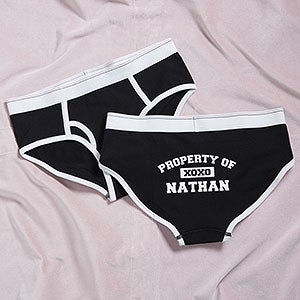 Property Of Personalized Ladies Boyfriend Briefs - Small