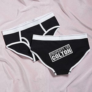 Sealed With A Kiss Personalized Ladies Boyfriend Briefs - Small