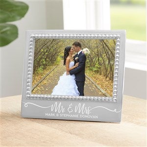 Mariposa Personalized Mr & Mrs Wedding Frame - Horizontal