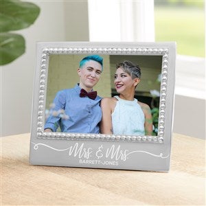 Mariposa Personalized Mrs & Mrs Wedding Frame - Horizontal