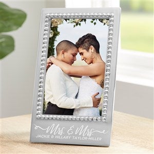 Mariposa Personalized Mrs & Mrs Wedding Frame - Vertical