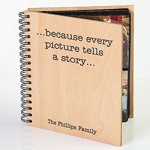 Expressions Personalized Wood Photo Album - #22355