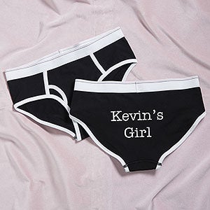 Romantic Expressions Personalized Ladies Boyfriend Briefs - Medium