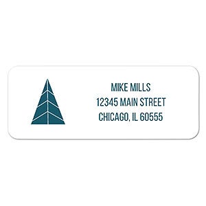 Christmas Icons Personalized Return Address Labels - 1 set of 60