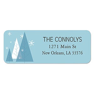 Blue Trees Address Labels  - 1 set of 60