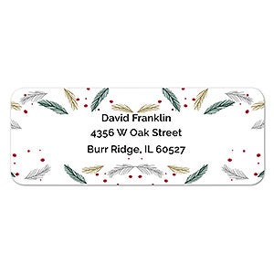 Happy Holidays Pine Address Labels - 1 set of 60