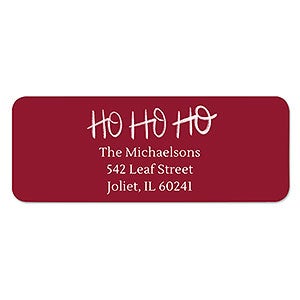 Hand Lettered Ho Ho Ho Address Labels - 1 set of 60