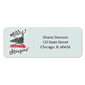 Classic Red Car Address Labels - 1 set of 60