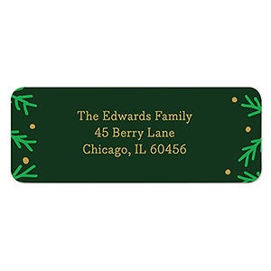 Christmas Tree Return Address Labels  - 1 set of 60