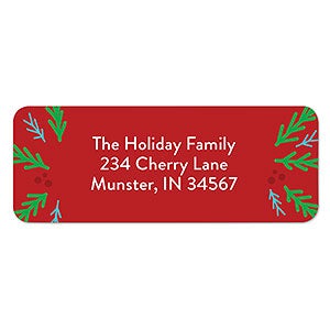 Holiday Birthday Return Address Labels  - 1 set of 60