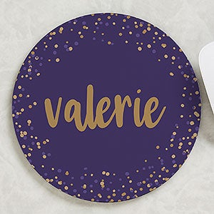Sparkling Name Personalized Round Mouse Pad
