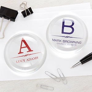 Executive Personalized Colored Crystal Paperweights